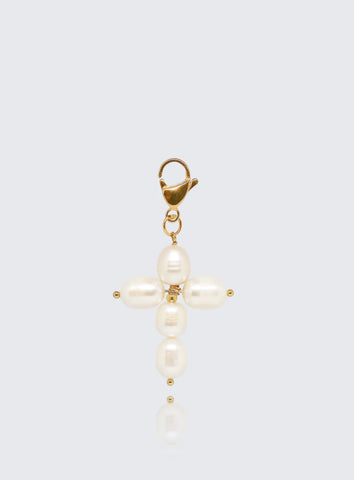 Trendjuwelier Bemelmans - Lotta Bijoux Cross Pearl Pendant Gold