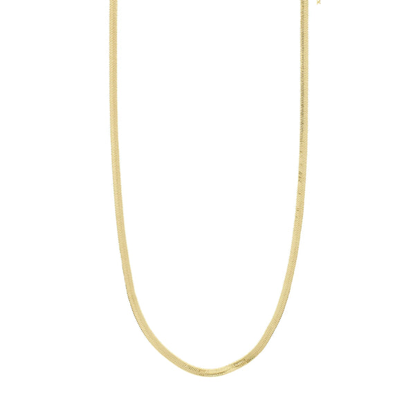 PILGRIM Joanna Flat Snake Chain Necklace Gold Plated