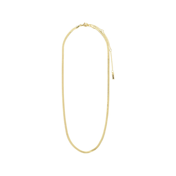 PILGRIM Joanna Flat Snake Chain Necklace Gold Plated