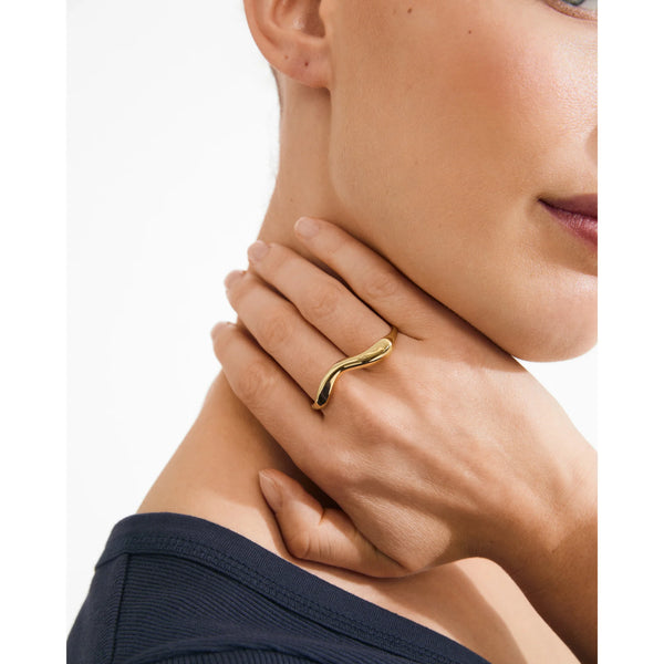 PILGRIM Evon Double Ring Gold Plated