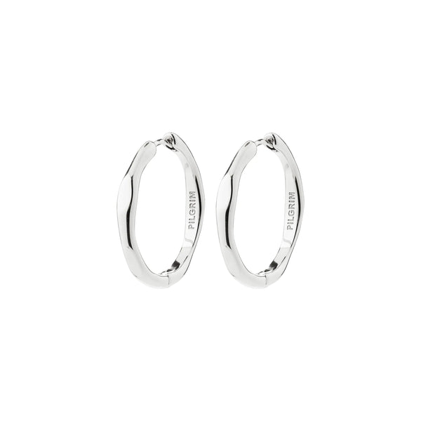 PILGRIM Inner Hoop Earrings Silver Plated