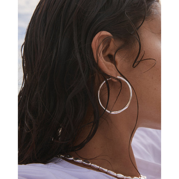 PILGRIM Presence Hoop Earrings Silver Plated