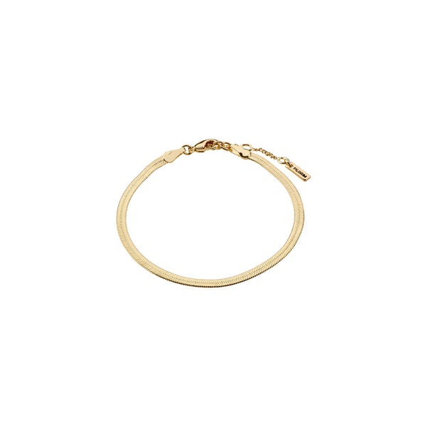 PILGRIM Joanna Flat Snake Chain Bracelet Gold Plated