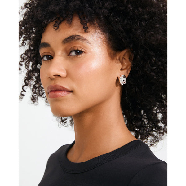 PILGRIM Inner Rose Earrings Silver Plated