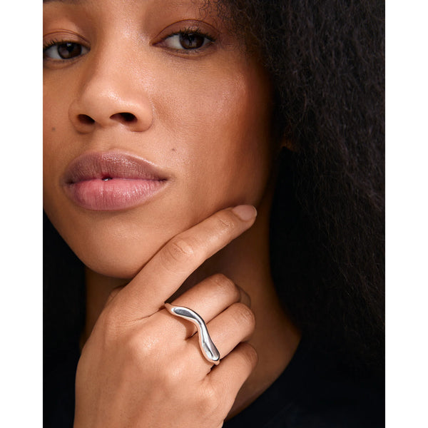 PILGRIM Evon Double Ring Silver Plated