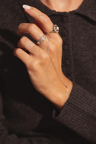 Bobby Rose Luxe Single Silver Handbracelet