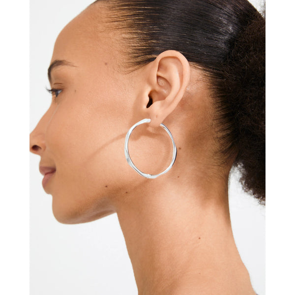 PILGRIM Presence Hoop Earrings Silver Plated