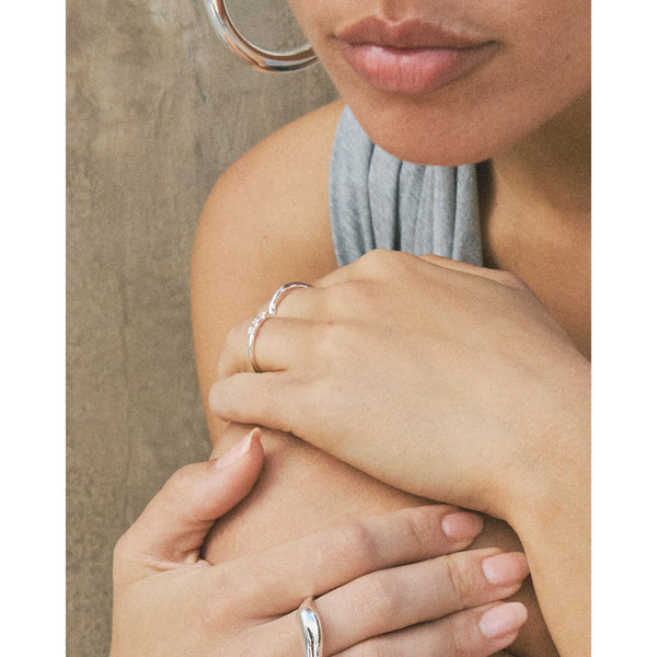 PILGRIM IVARIN Rings 2 in 1 Set Silver Plated