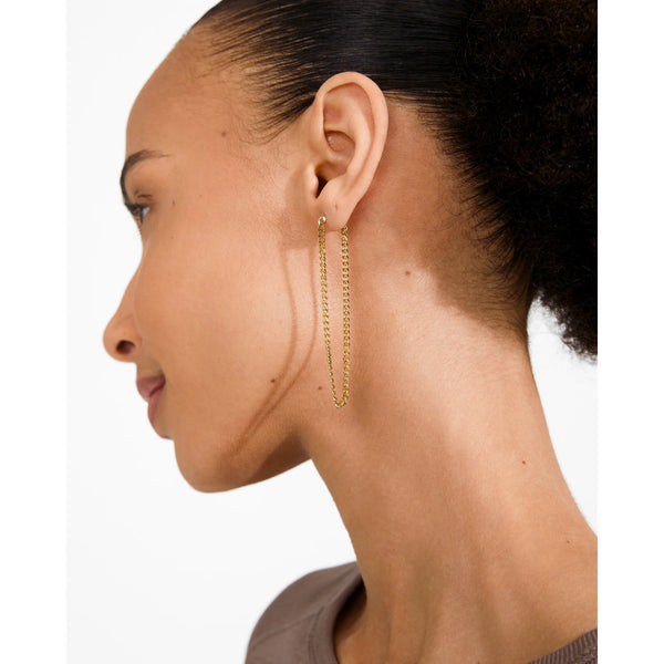 PILGRIM Inner Chain Earrings Gold Plated