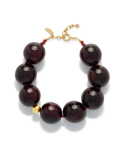 Le Veer Nova Bracelet Burgundy Gold