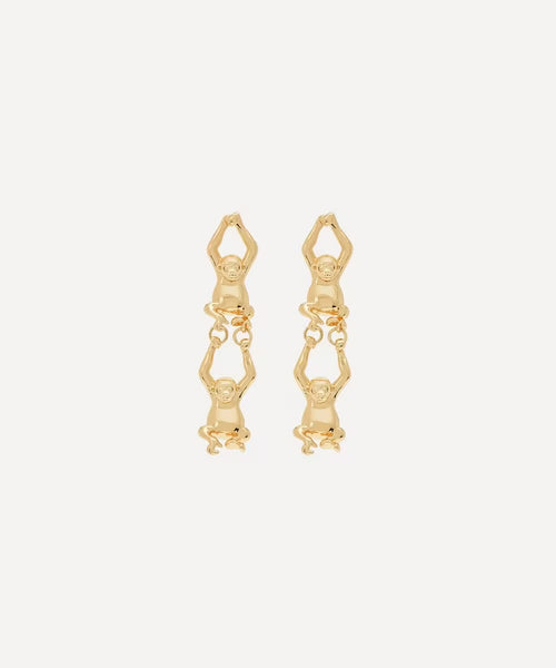 Anna + Nina Monkey Loop Studs
