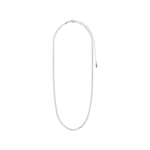 PILGRIM Joanna Flat Snake Chain Necklace Silver Plated