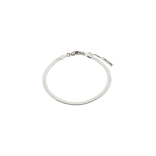 PILGRIM Joanna Flat Snake Chain Bracelet Silver Plated