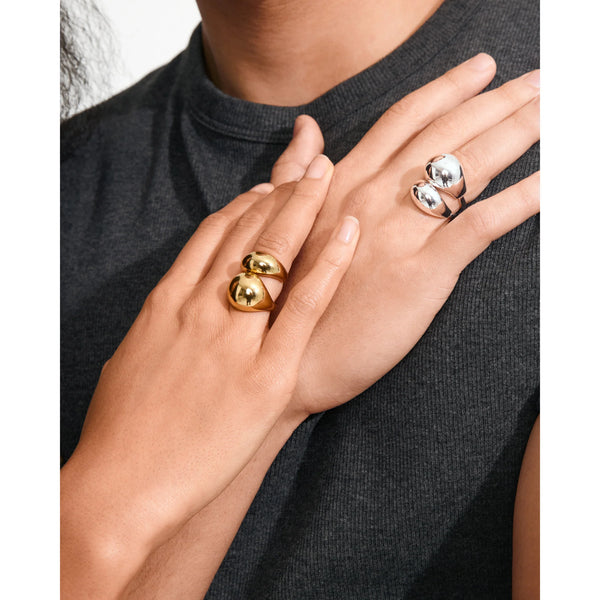 PILGRIM Evon Rings 2 in 1 Set Gold Plated