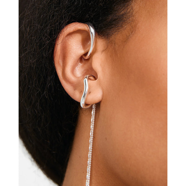PILGRIM Evon Earcuffs 2 in 1 set Silver Plated