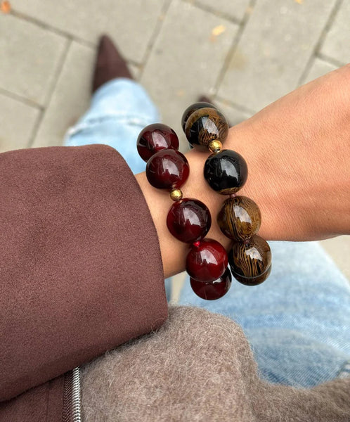 Le Veer Nova Bracelet Chocolate Brown Gold