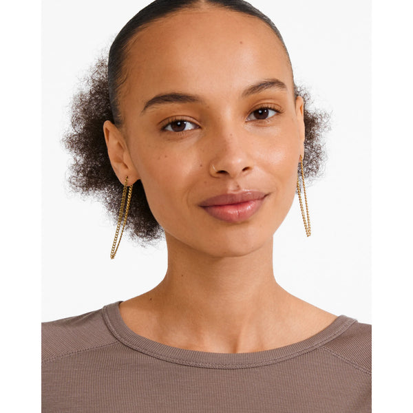 PILGRIM Inner Chain Earrings Gold Plated