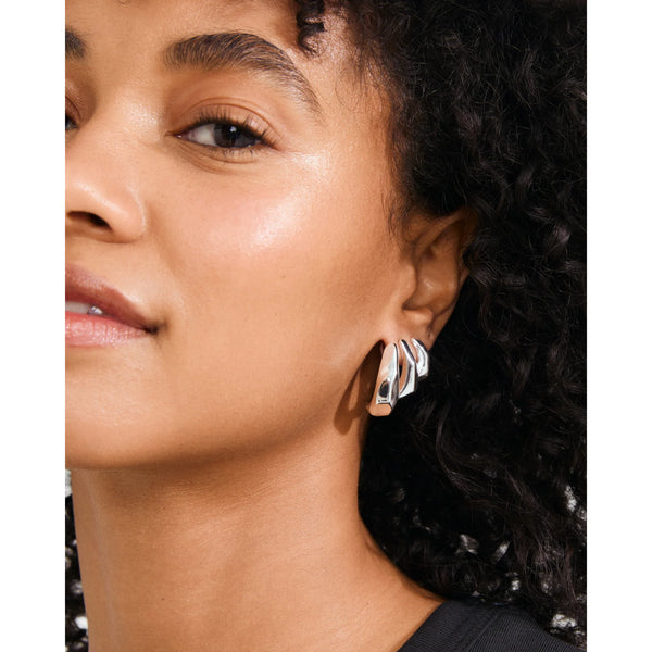 PILGRIM Presence Earrings Silver Plated