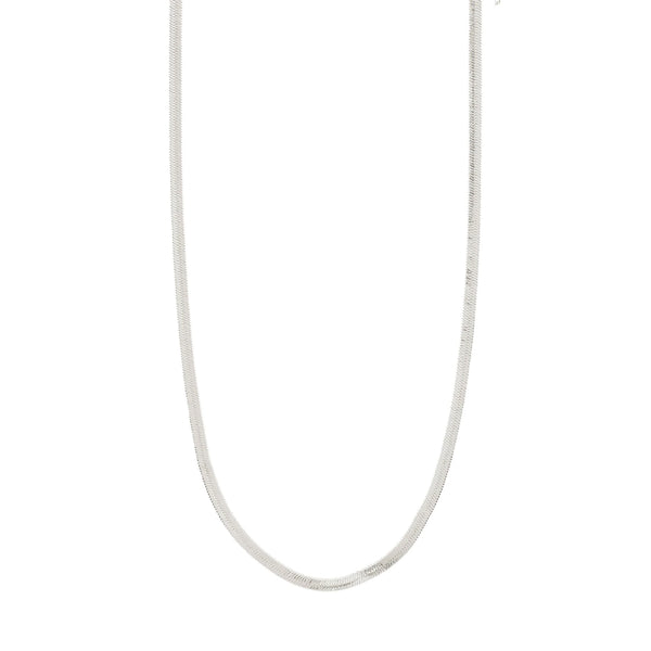 PILGRIM Joanna Flat Snake Chain Necklace Silver Plated