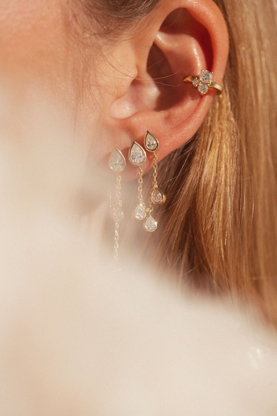 Bobby Rose Triple Earcuff Goldplated