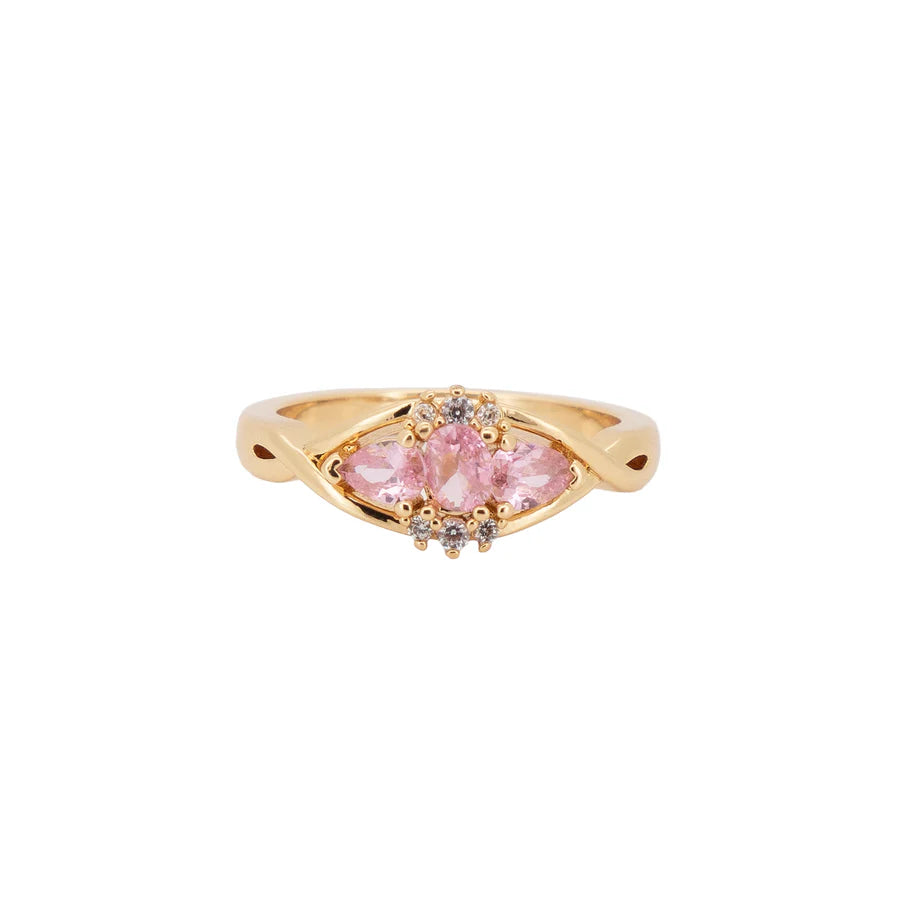 A New Day Amsterdam Ava Ring Pink Goldplated