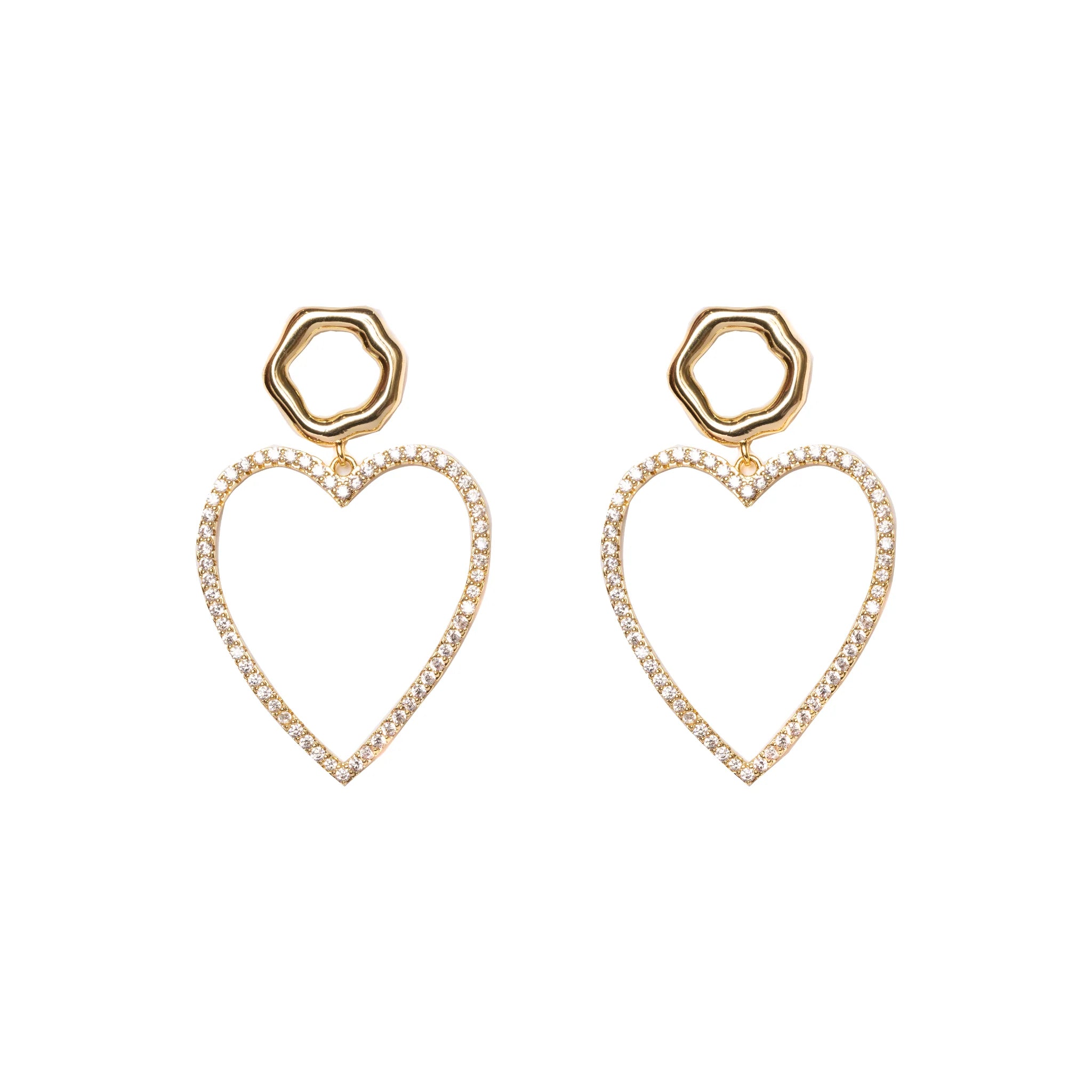 Carmen Collectables Amour Hoops White Goldplated