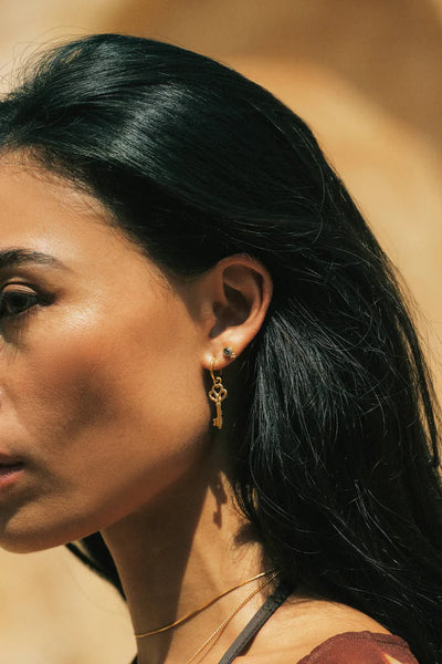 The Spice of Life Ancient Key Hoop Oorbel Goud