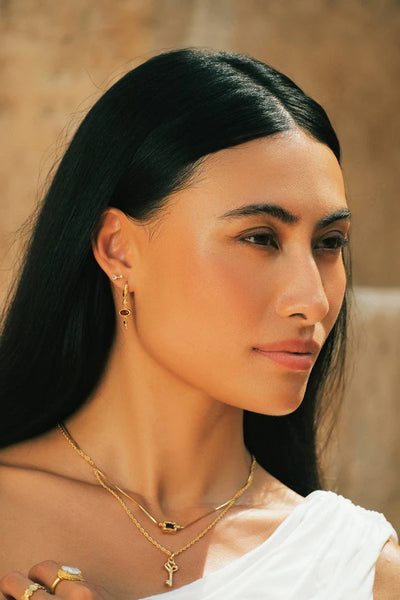 The Spice Of Life Ancient Key Stud Oorbel Zilver