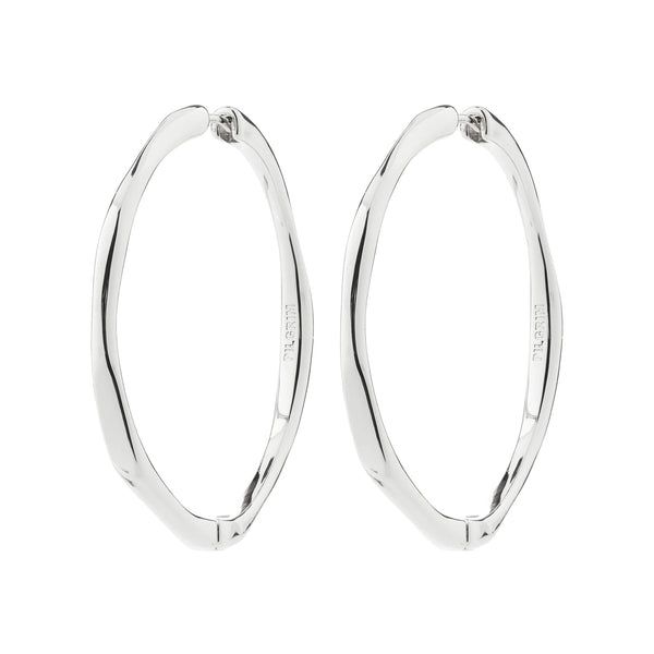 PILGRIM Presence Hoop Earrings Silver Plated