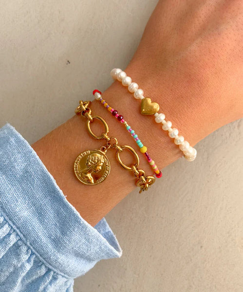 Le Veer Baroque Coin Bracelet Gold