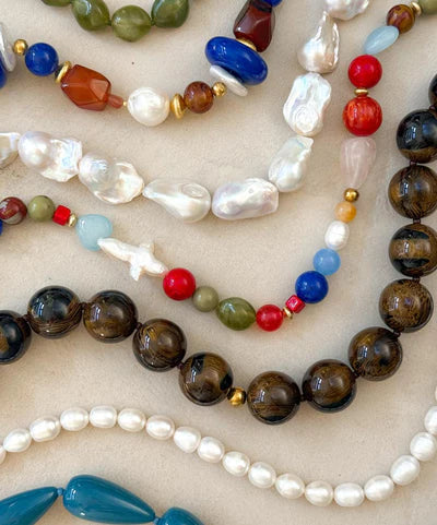 Le Veer Baroque Pearl Necklace Goldplated