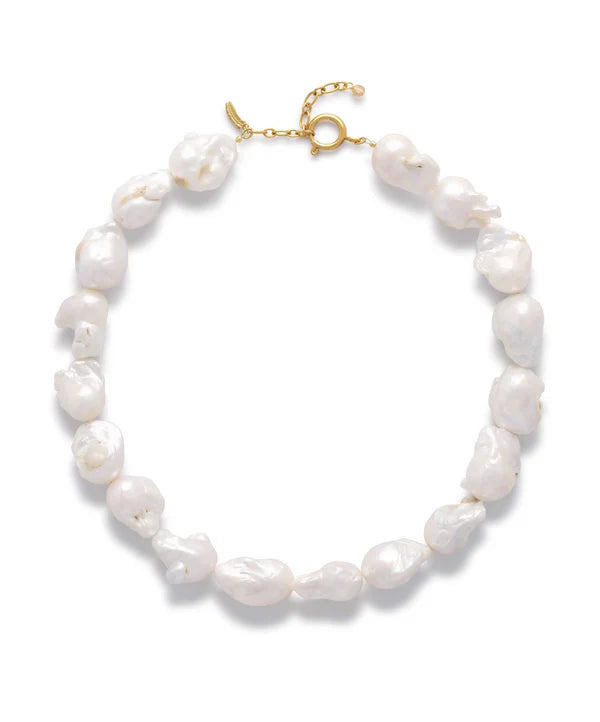 Le Veer Baroque Pearl Necklace Goldplated
