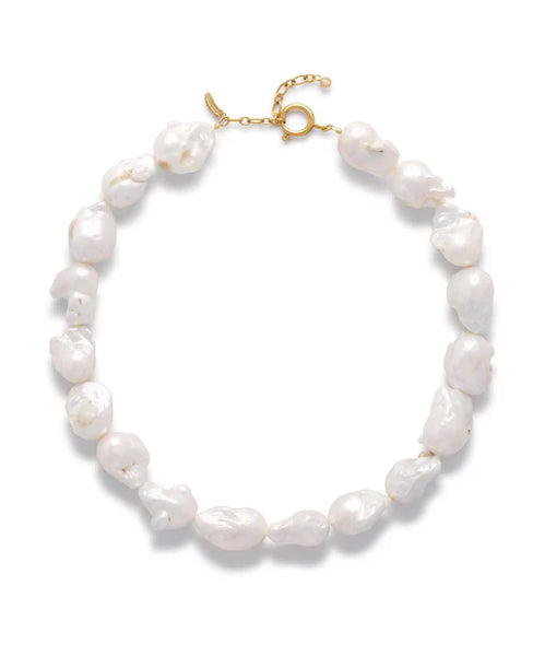 Le Veer Baroque Pearl Necklace Goldplated
