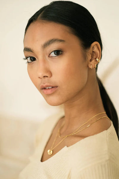 The Spice Of Life Base Hugging Hoop 12 mm Oorbel Goud