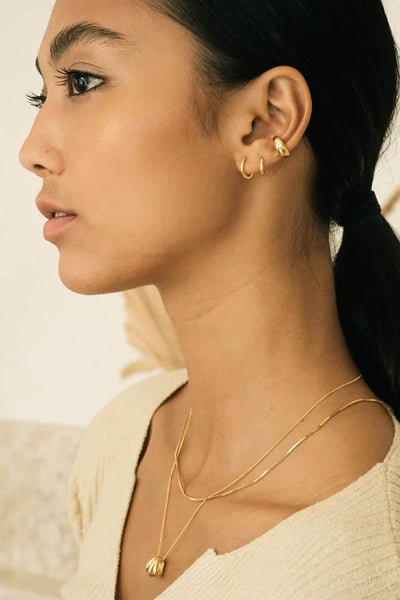 The Spice Of Life Base Hugging Hoop 12 mm Oorbel Goud