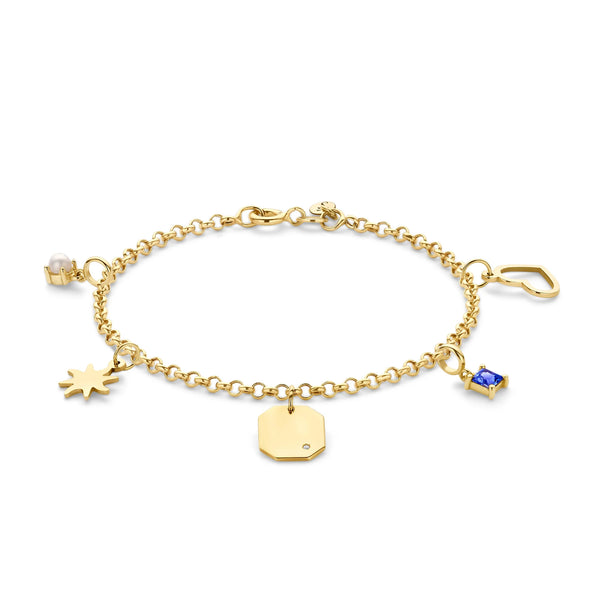 Just Franky Charm Bedel Bracelet Goud