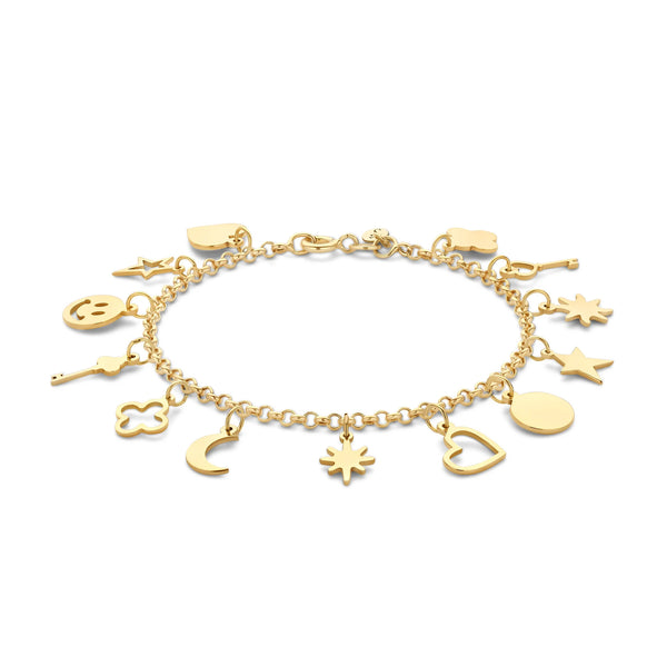 Just Franky Charm Bedel Bracelet Goud