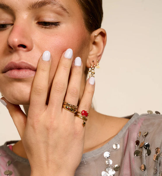 Anna + Nina Brilliant Muse Pinky Ring Goldplated