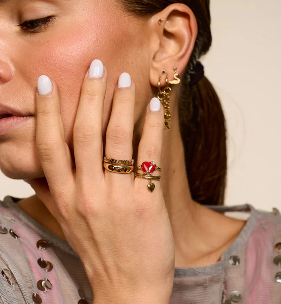 Anna + Nina Brilliant Muse Pinky Ring Goldplated