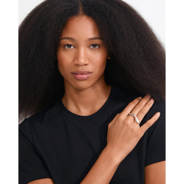 PILGRIM Evon Double Ring Silver Plated