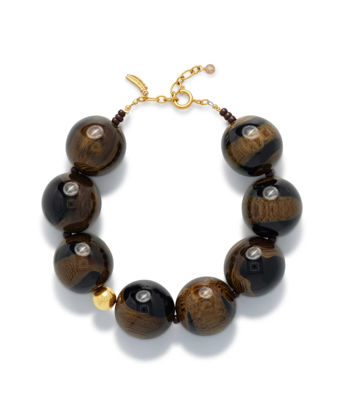 Le Veer Nova Bracelet Chocolate Brown Gold