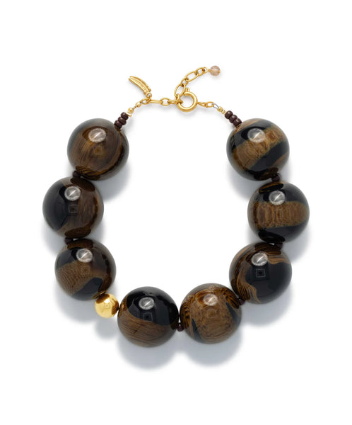 Le Veer Nova Bracelet Chocolate Brown Gold