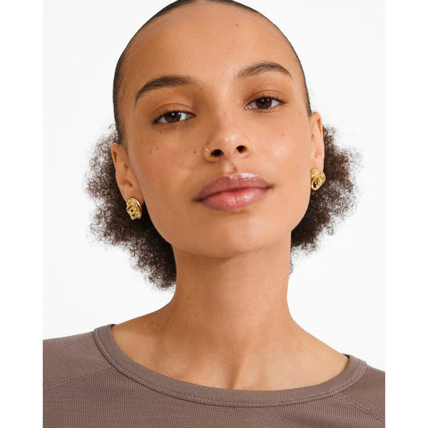 PILGRIM Inner Rose Earrings Gold Plated