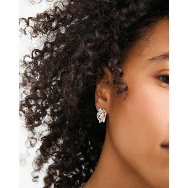 PILGRIM Inner Rose Earrings Silver Plated