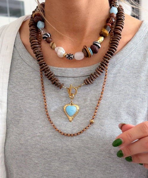 Le Veer Jewelry Brown Toffee Ketting