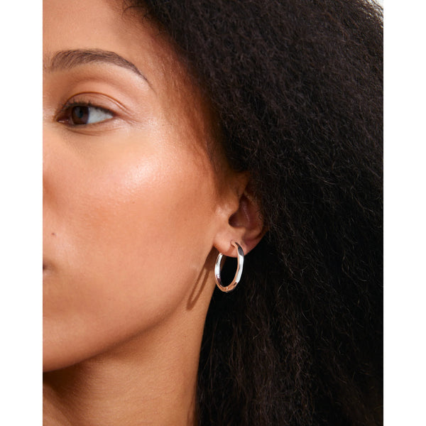 PILGRIM Inner Hoop Earrings Silver Plated