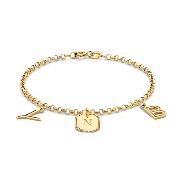 Just Franky Charm Bedel Bracelet Goud
