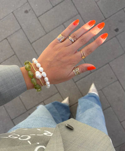 Le Veer Cloudy Pearl Bracelet Goldplated