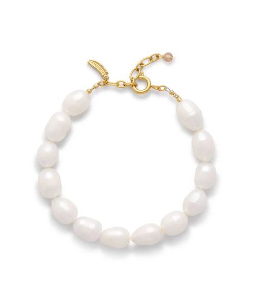Le Veer Cloudy Pearl Bracelet Goldplated