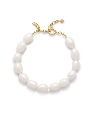Le Veer Cloudy Pearl Bracelet Goldplated